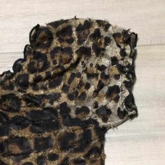 Once Again Leopard print Top Size S - Picture 3 of 7